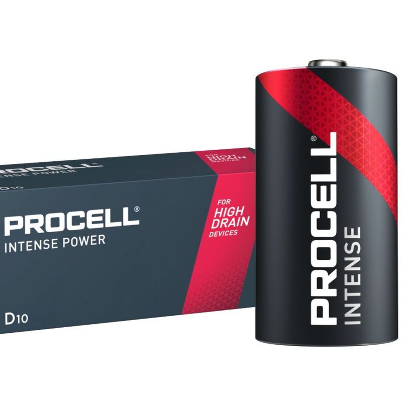 Procell Intense Power D LR20 Batteries - Pack of 10