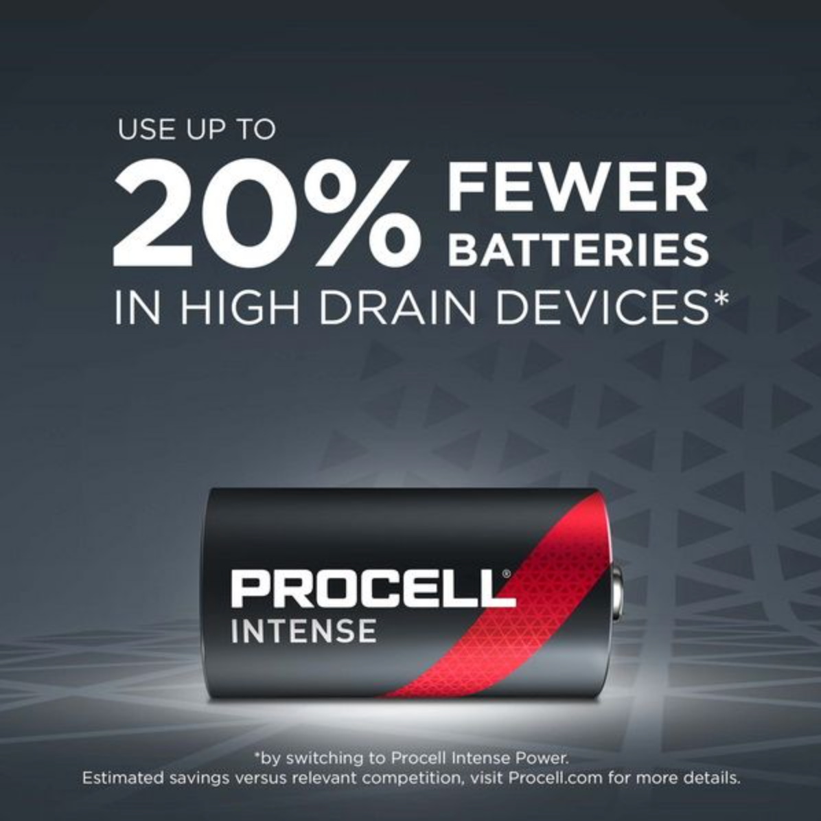 Duracell Procell Intense Power D LR20 Batteries - Pack of 10