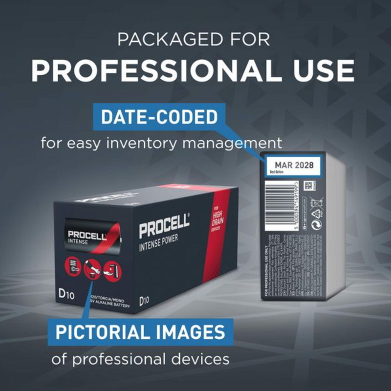 Duracell Procell Intense Power D LR20 Batteries